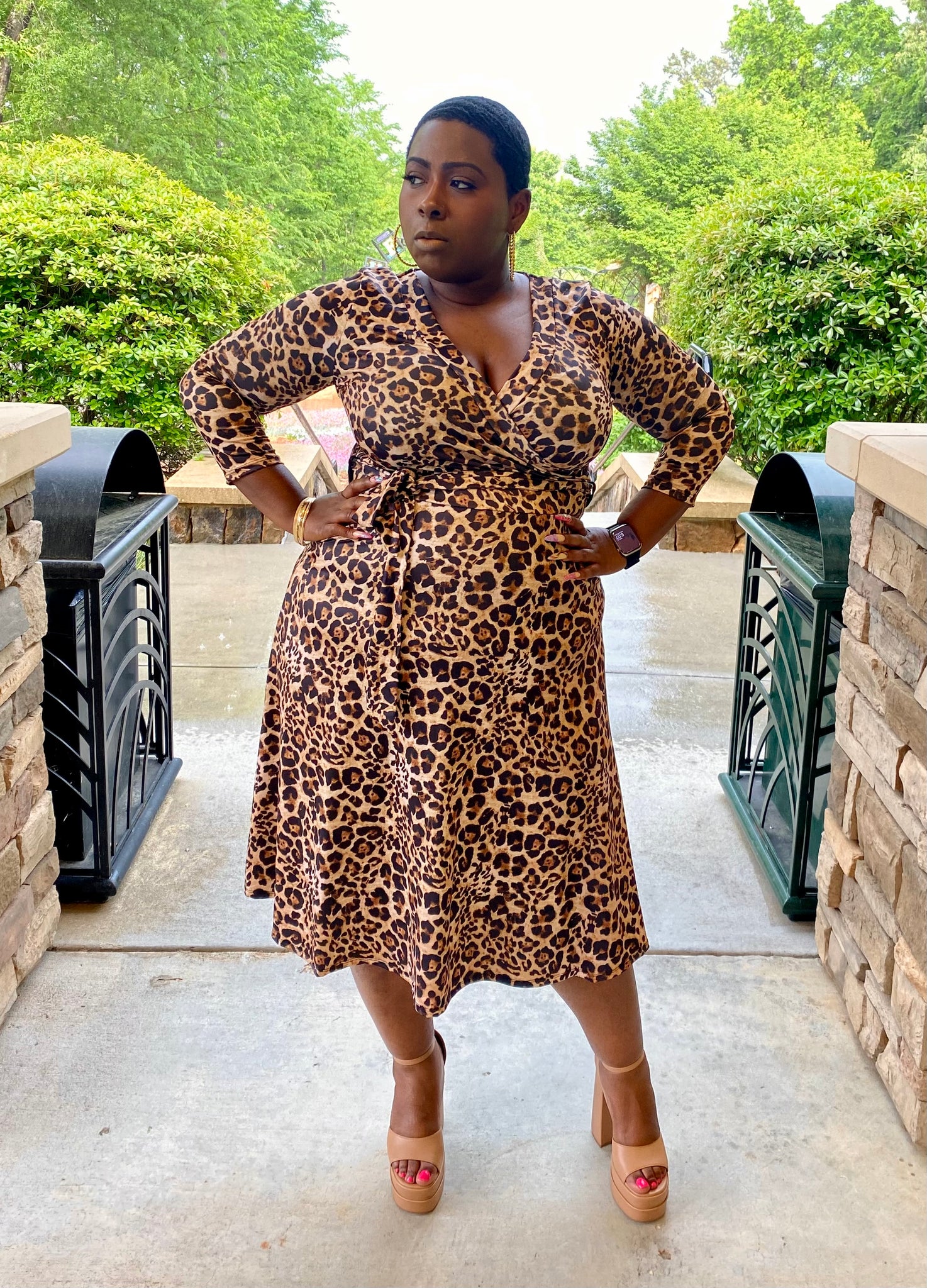 Spring midi leopard