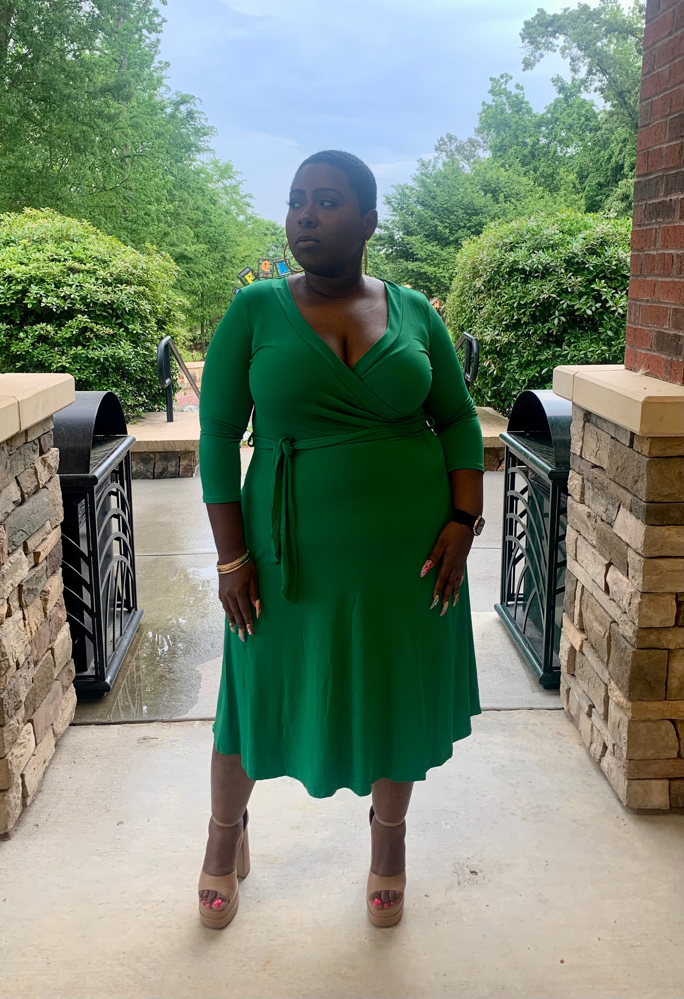 Spring midi green