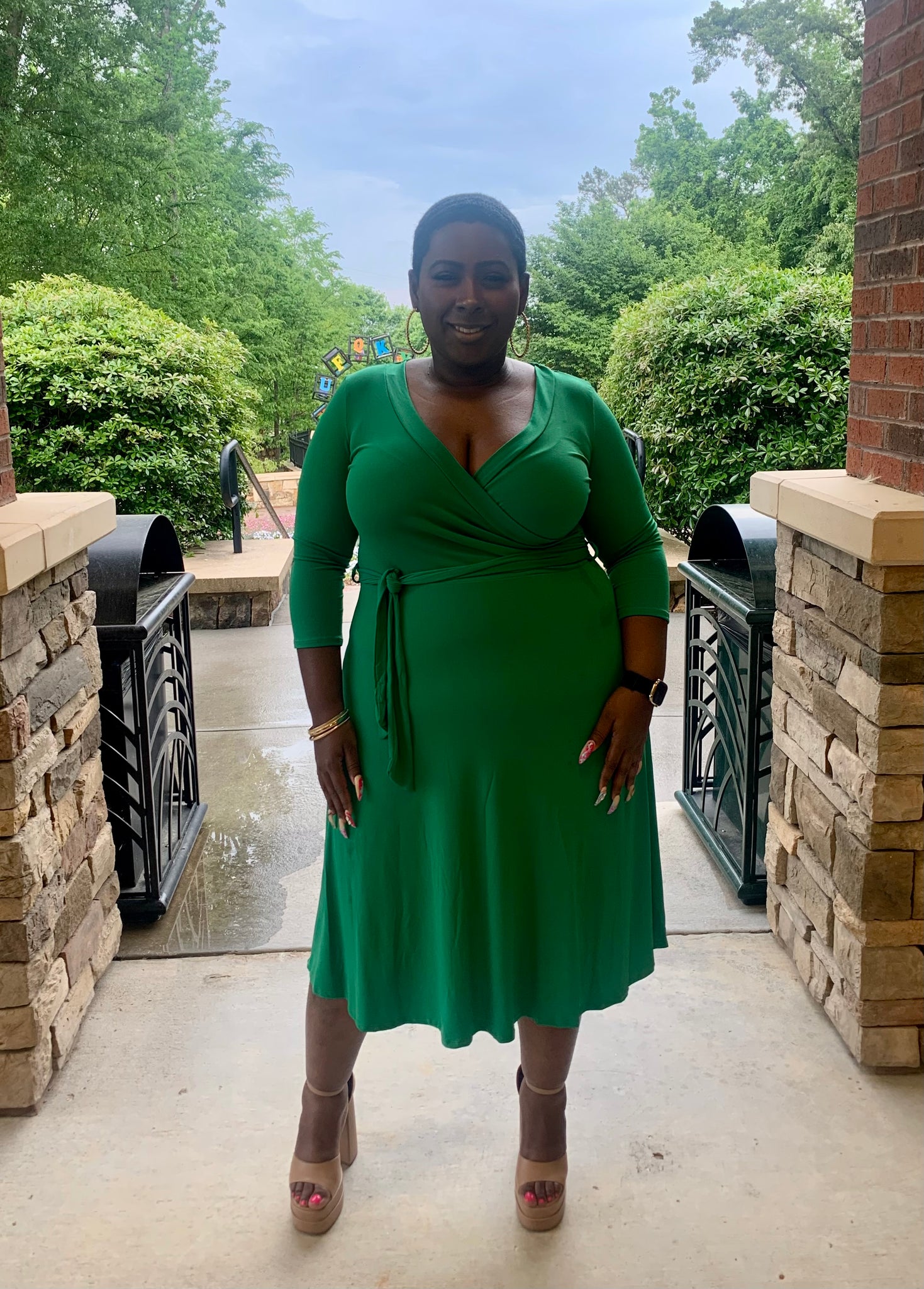 Spring midi green