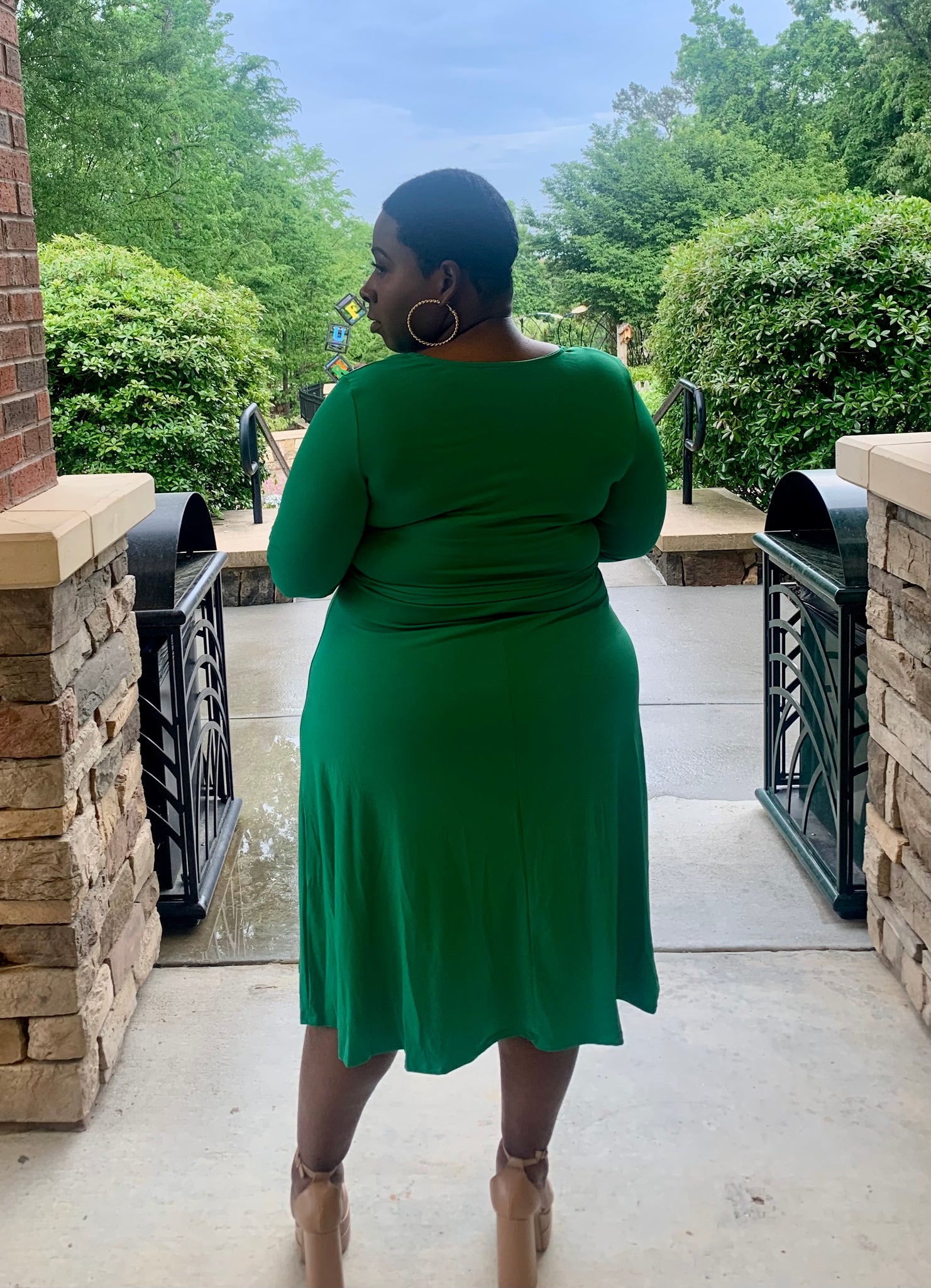 Spring midi green