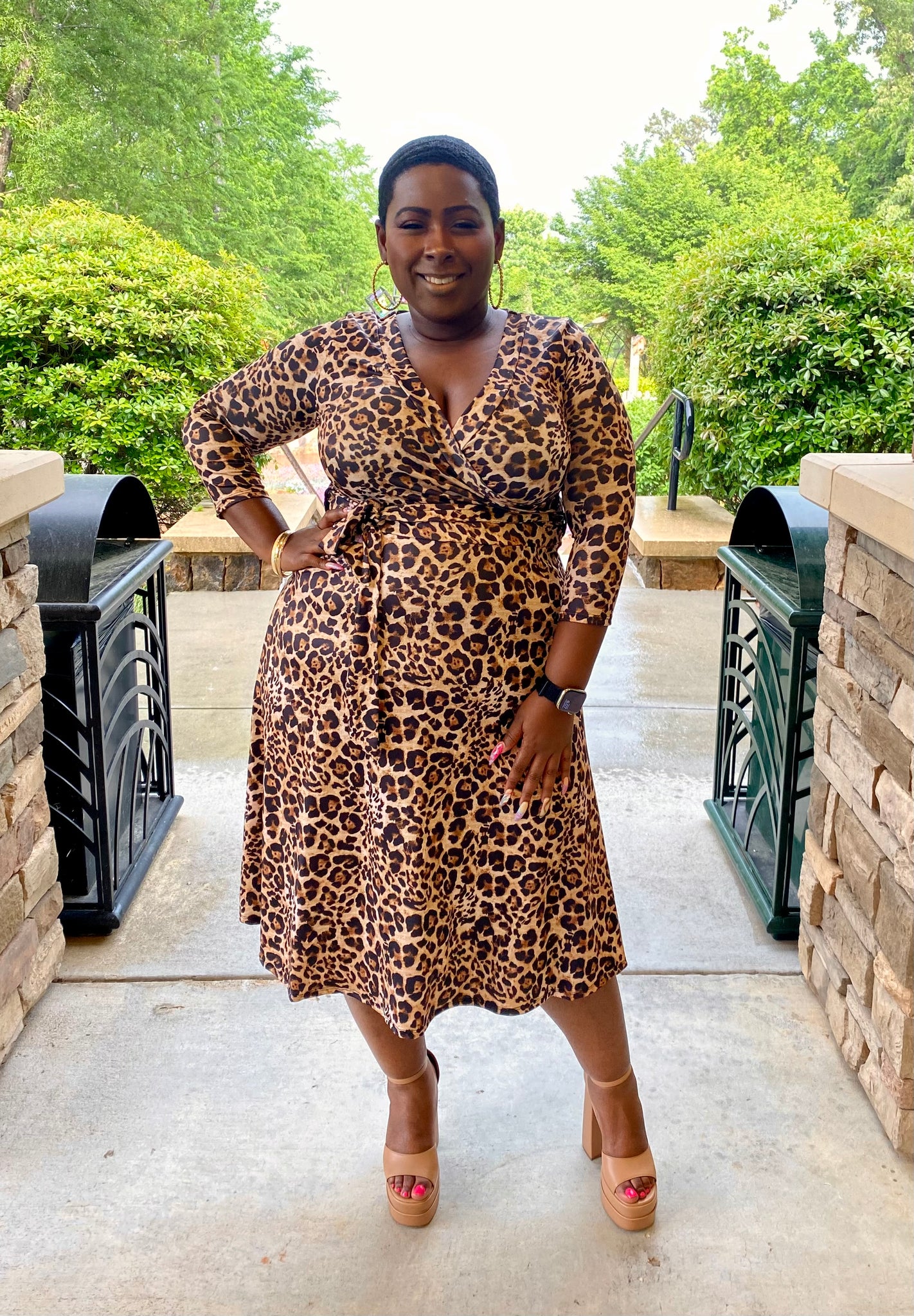 Spring midi leopard