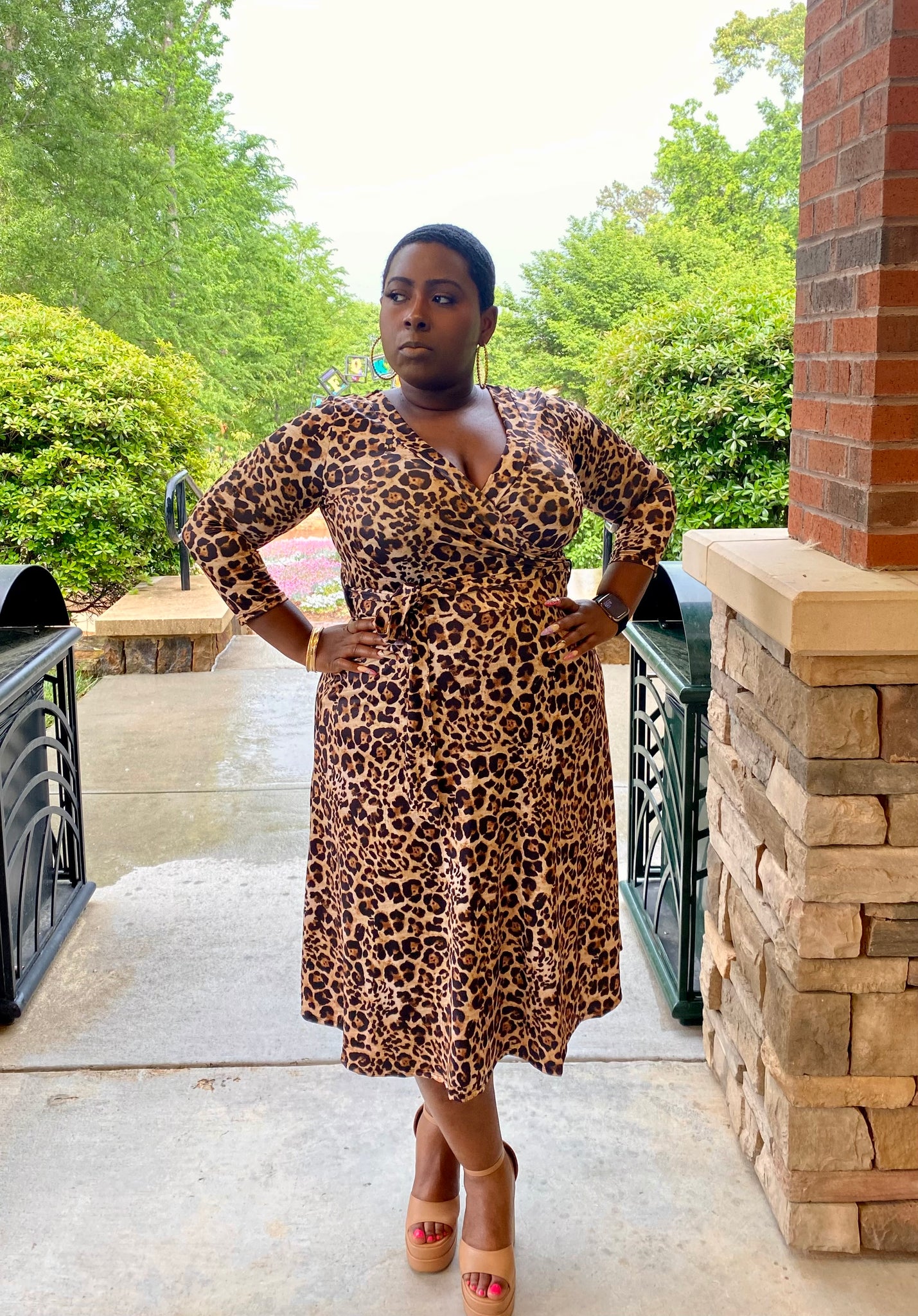 Spring midi leopard